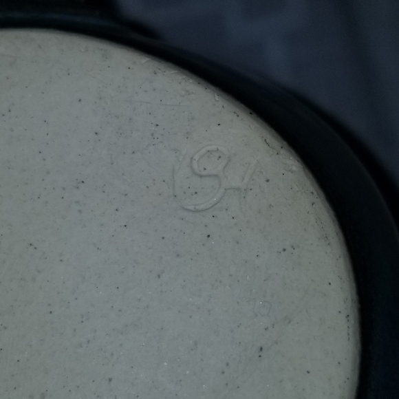 Pottery mugs  blue with drip set of 6 - Picture 10 of 10